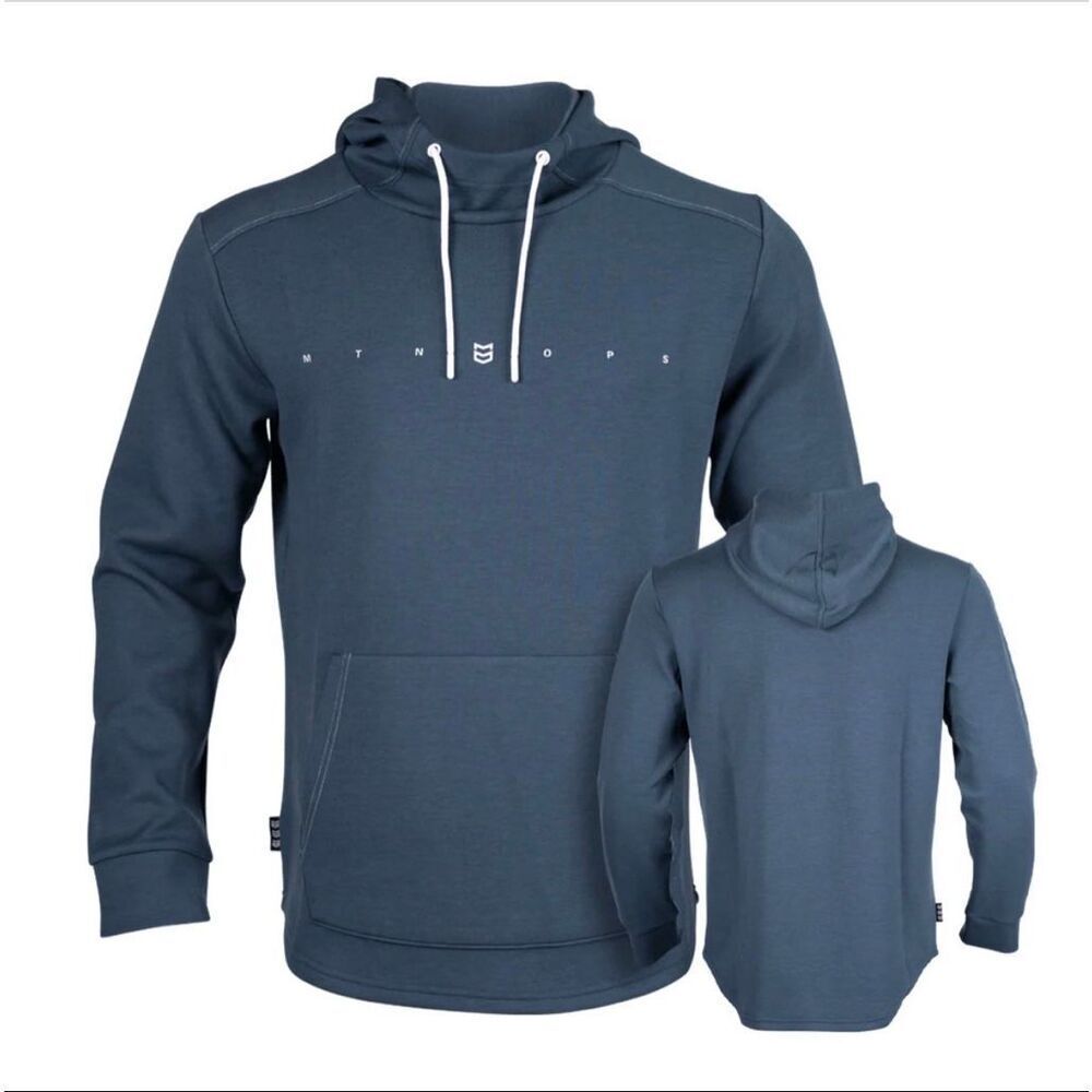 MTN OPS Kinetic Blue Cowl Neck Hoodie Sweatshirt Men's Medium